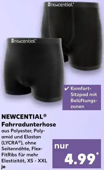 Kaufland NEWCENTIAL Fahrradunterhose Angebot