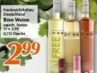 inkoop Bree Weine 0,75 L Flasche Angebot