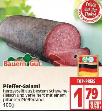 Edeka Bauern Gut Pfeffer Salami 100g Angebot