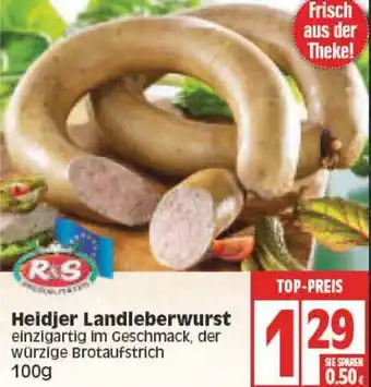 Edeka R&S Heidjer Landleberwurst 100g Angebot