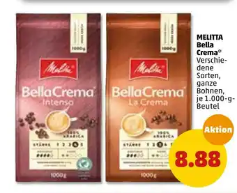 PENNY Melitta kaffeebohnen bella crema Angebot