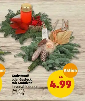 PENNY Grabstrauß oder gesteck mit grablicht Angebot