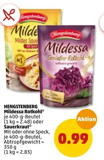 PENNY Hengstenberg mildessa rotkohl oder sauerkraut Angebot