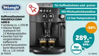 PENNY Delonghi kaffeevollautomat magnifica esam 4000 b Angebot