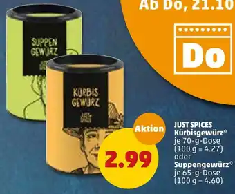 PENNY Just spices kürbisgewürz oder suppengewürz Angebot