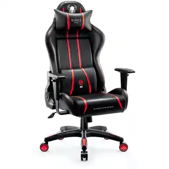 ManoMano Diablo - X-One 2.0 Gaming Stuhl Computerstuhl ergonomischer Bürostuhl Gamer Chair Schreibtischstuhl Schwarz-Rot - King Size Angebot