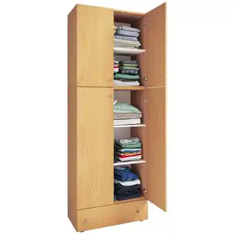 ManoMano Ebuy24 - LonaXXL Kleiderschrank 4 Türen 1 Schublade Buche dekor. - Buche Angebot