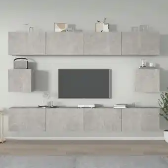 ManoMano Bonnevie - 6-tlg. TV-Schrank-Set,TV-Möbel Betongrau Holzwerkstoff vidaXL Angebot