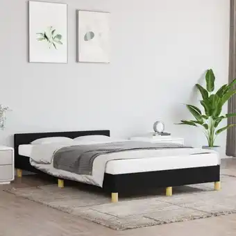 ManoMano Bonnevie - Bettgestell,Schlafzimmerbett mit Kopfteil Schwarz 120x200 cm Stoff vidaXL Angebot