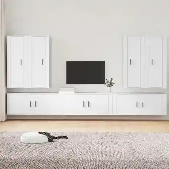 ManoMano Bonnevie - 7-tlg. TV-Schrank-Set,TV-Möbel Weiß Holzwerkstoff vidaXL Angebot