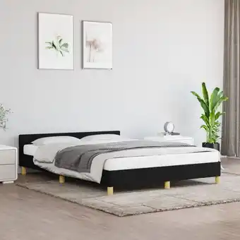 ManoMano Bonnevie - Bettgestell,Schlafzimmerbett mit Kopfteil Schwarz 140x200 cm Stoff vidaXL Angebot