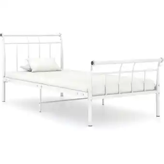 ManoMano Bonnevie - Bettgestell,Schlafzimmerbett Weiß Metall 90x200 cm vidaXL Angebot