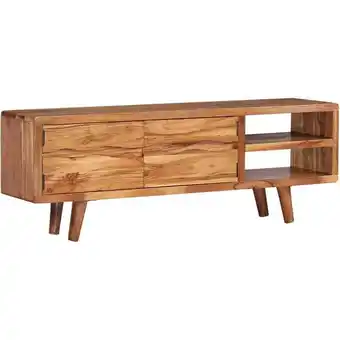 ManoMano Maisonchic - TV-Schrank TV-Lowboard Fernsehschrank Akazienholz Massiv Geschnitzte Türen 117x30x40 cm BRYJ405000 Angebot