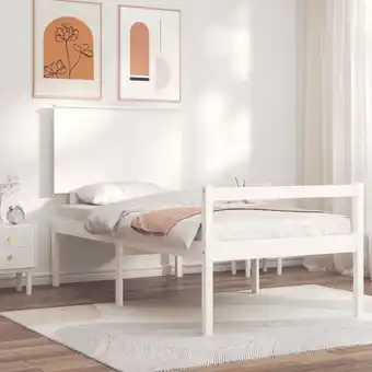 ManoMano Bonnevie - Seniorenbett mit Kopfteil Weiß Massivholz vidaXL896227 Angebot