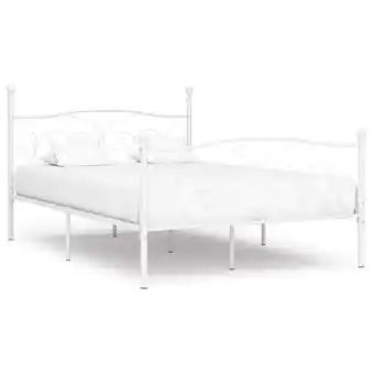 ManoMano Maisonchic - Bettgestell mit Lattenrost, Schlafzimmerbett/Doppelbett, Erwachsenenbett Weiß Metall 120×200 cm XTJTE459349 Angebot