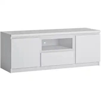 ManoMano Lomadox - Wohnzimmer tv Lowboard in weiß FORTALEZA-129, b/h/t ca. 135,4/51,1/45 cm - weiß Angebot