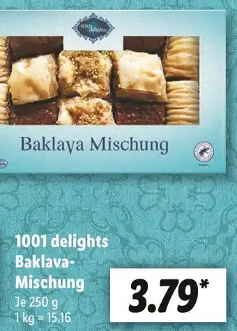 Lidl 1001 delights Baklava Mischung 250 g Angebot