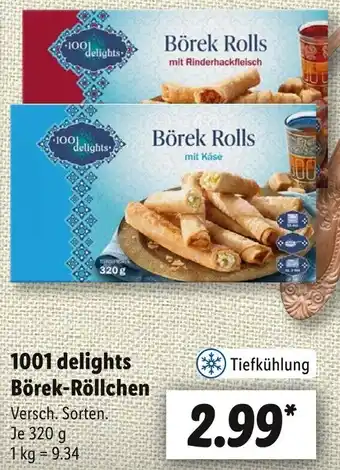 Lidl 1001 delights Börek-Röllchen 320 g Angebot