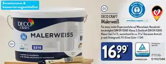 Aldi Nord DECO CRAFT Malerweiẞ 11 L Eimer Angebot