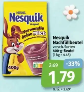 Markant Markt Nesquik Nachfüllbeutel 400 g Beutel Angebot