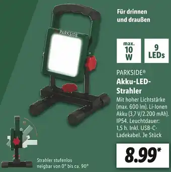 Lidl PARKSIDE Akku-LED Strahler Angebot