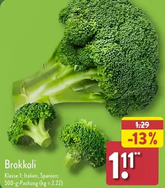 Aldi Nord Brokkoli 500 g Packung Angebot