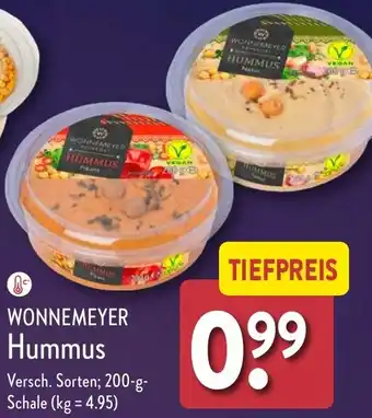 Aldi Nord WONNEMEYER Hummus 200 g Schale Angebot