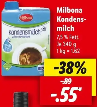 Lidl Milbona Kondensmilch 340 g Angebot