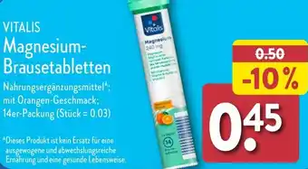 Aldi Nord VITALIS Magnesium Brausetabletten 14er Packung Angebot