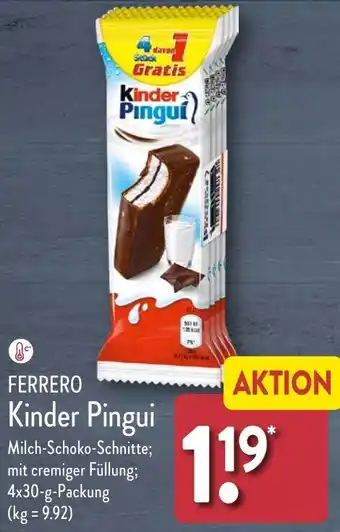 Aldi Nord FERRERO Kinder Pingui 4x30 g Packung Angebot