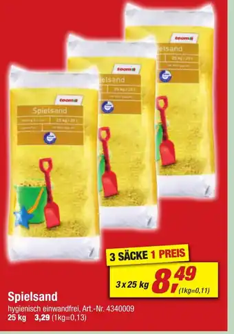 toom Baumarkt toom Spielsand 3x25 kg Angebot