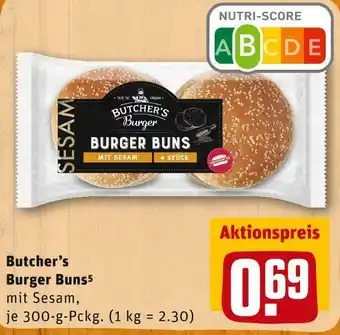 REWE Butcher’s burger buns Angebot