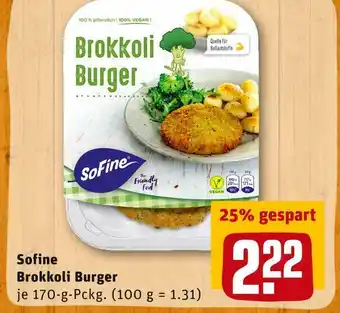 REWE Sofine brokkoli burger Angebot