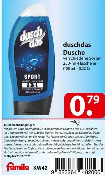 Famila Nord Ost Duschdas dusche Angebot