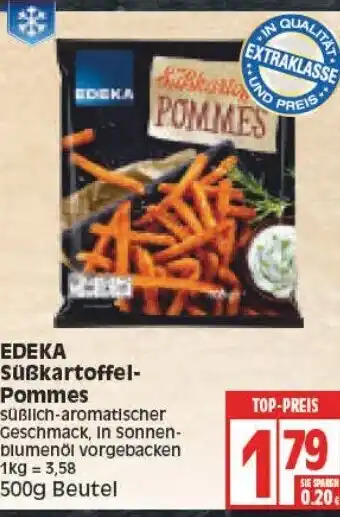 Edeka Edeka Süßkartoffel Pommes 500 g Beutel Angebot