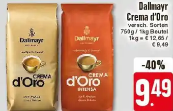 Edeka Dallmayr Crema d'Oro 750g/1kg Beutel Angebot