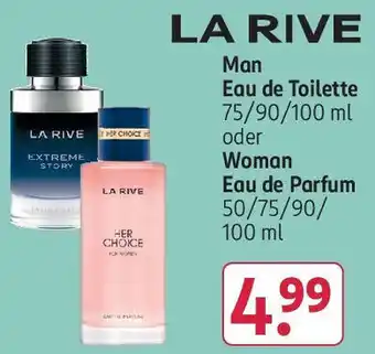 Rossmann LA RIVE Man Eau de Toilette 75/90/100 ml oder Woman Eau de Parfum 50/75/90/ 100 ml Angebot