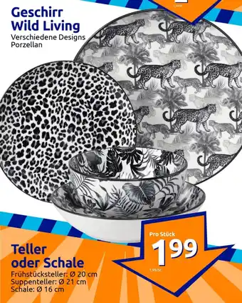 Action Geschirr Wild Living Teller oder Schale Angebot