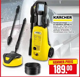 Herkules Baumarkt KÄRCHER Hochdruckreiniger K4 UNIVERSAL EDITION T5 Angebot