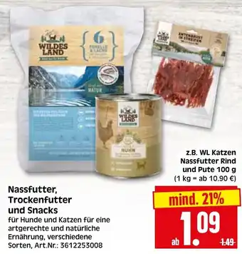 Herkules Baumarkt WILDES LAND Nassfutter, Trockenfutter und Snacks Angebot