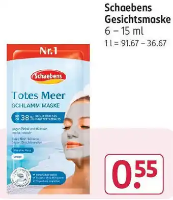 Rossmann Schaebens Gesichtsmaske 6-15 ml Angebot