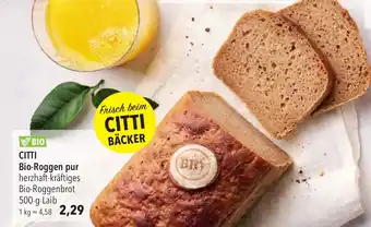 CITTI Markt Bio-Roggen pur 500g Angebot