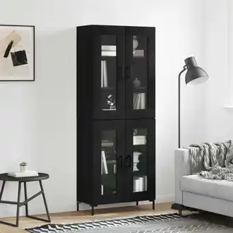 ManoMano Maisonchic - Highboard,Sideboard,Vitrine,Komodenschrank Schwarz 69,5x34x180 cm Holzwerkstoff VCWS191085 Angebot