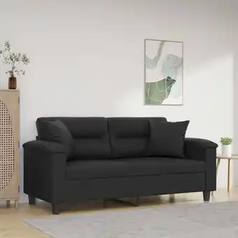 ManoMano 2-Sitzer-Sofa mit Zierkissen Schwarz 140 cm Kunstleder vidaXL74723 Angebot