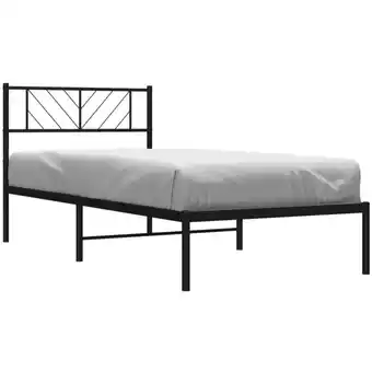 ManoMano Bonnevie - Bettgestell,Schlafzimmerbett mit Kopfteil Metall Schwarz 90x200 cm vidaXL Angebot