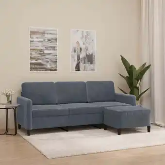 ManoMano 3-Sitzer-Sofa mit Hocker Dunkelgrau 180 cm Samt vidaXL610347 Angebot