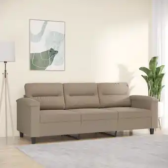 ManoMano 3-Sitzer-Sofa Taupe 180 cm Mikrofasergewebe vidaXL534612 Angebot