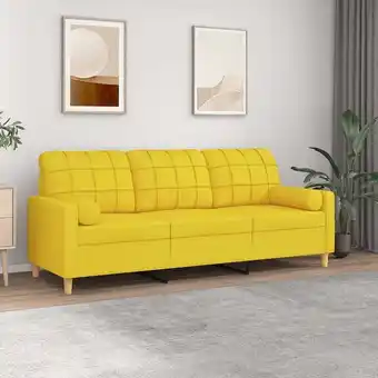 ManoMano 3-Sitzer-Sofa，Sofas gerade mit Zierkissen Hellgelb 180 cm Stoff vidaXL Angebot