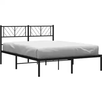 ManoMano Bonnevie - Bettgestell,Schlafzimmerbett mit Kopfteil Metall Schwarz 120x190 cm vidaXL Angebot