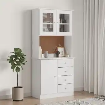 ManoMano Bonnevie - Highboard,Kommode alta Weiß 77x35x165 cm Massivholz Kiefer vidaXL Angebot